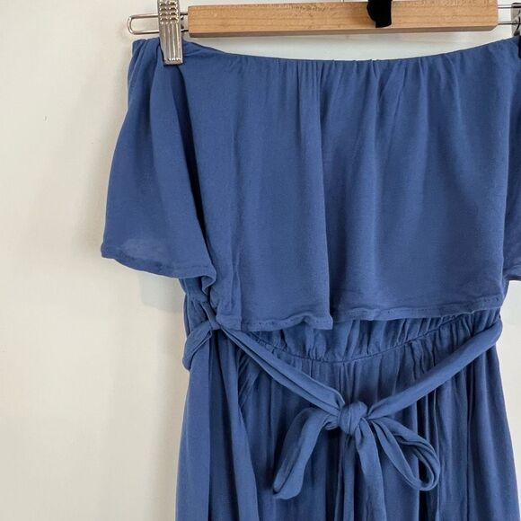 Seven Sisters Women’s Small Blue Sleeveless Pants Jumpsuit Tie Made in USA - Picture 9 of 11